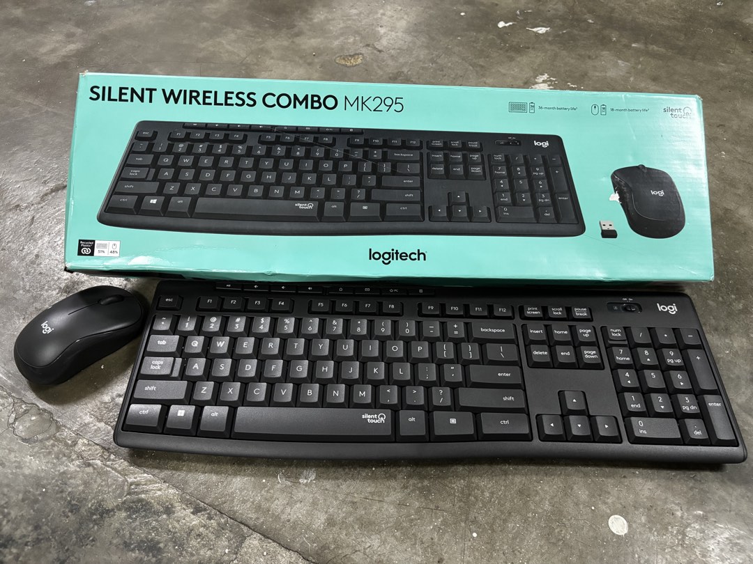 LOGITECH SILENT WIRELESS COMBO MK295 KEYBOARD, Computers & Tech, Parts ...