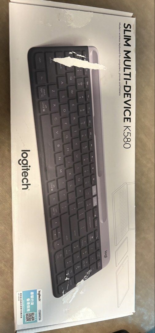 Logitech Slim wireless keyboard K580, 電腦＆科技, 電腦周邊及配件, 電腦鍵盤及相關產品 - Carousell
