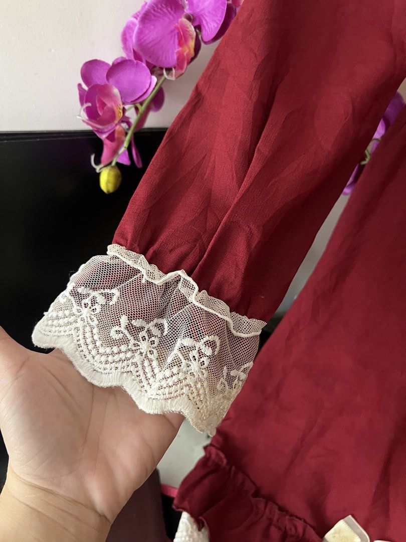 Lolita Maroon Dress (Category: Babies & Kids Fashion) located in San Pablo. Submitted by lamujer_stonewareph (Listing ID 1470288505, Image 2). Description: Need wash only Best fit for 9-13 years old Good condition .