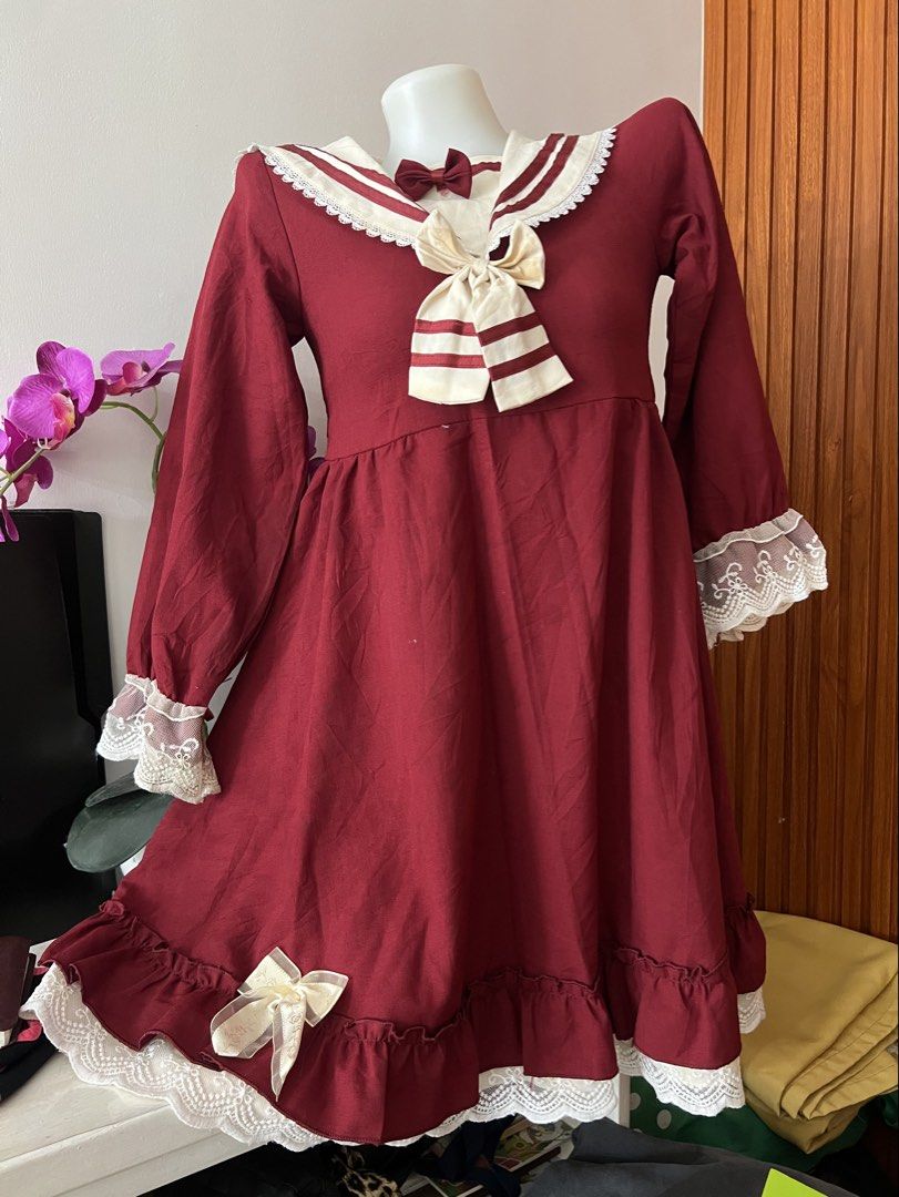 Lolita Maroon Dress (Category: Babies & Kids Fashion) located in San Pablo. Submitted by lamujer_stonewareph (Listing ID 1470288505, Image 1). Description: Need wash only Best fit for 9-13 years old Good condition .