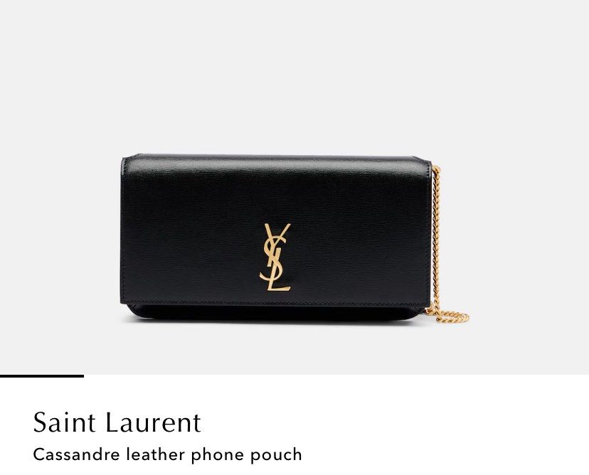 Looking for this: YSL Cassandre Strap Black Leather Phone Pouch Bag (Category: Cross-body Bags) located in Manila. Submitted by ___chanel.co (Listing ID 1470347654, Image 1). Description: Looking for this exact YSL phone wallet bag Authenthic Only. - even a preloved/pre-owned one. Let me know/message me here if you have and how much. Thank you! .