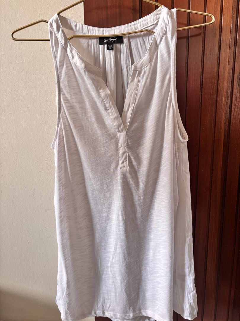 Lord & Taylor White Sleeveless (Category: Sleeveless) located in Manila. Submitted by minieiv._ (Listing ID 1470206420, Image 1). Description: * Pre-loved * Slightly used, 8/10 * US bought * Size: XS but can fit medium frame * RFS: Decluttering * Meetup: Puregold San Mateo, Ampid Mercury.