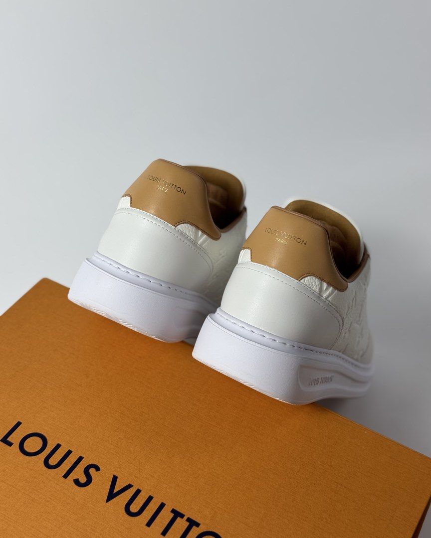 Louis Vuitton Beverly Hills 'White Monogram' (Category: Sneakers & Footwear) located in Calamba. Submitted by theartofpeerpressurelgn (Listing ID 1470208943, Image 3). Description: Beverly Hills 'White Monogram' Size 10.5 to 11 US men's (9 LV = 30 cm) Like new condition, complete with COA. ₱25,000 only (SRP ₱65K) 💯 Guaranteed Authentic 💳 Layaway available 📍 Calamba City, Laguna 🚚 Lalamove / LBC DM us to purchase. FB: THE ART OF PEER PRESSURE 