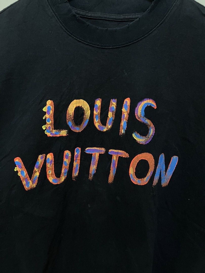 Louis Vuitton Black Distressed Shirt (Category: Formal Shirts) located in Manila. Submitted by thriftpoint99 (Listing ID 1470245976, Image 3). Description: 24x30 Issue hairline print Good condition.