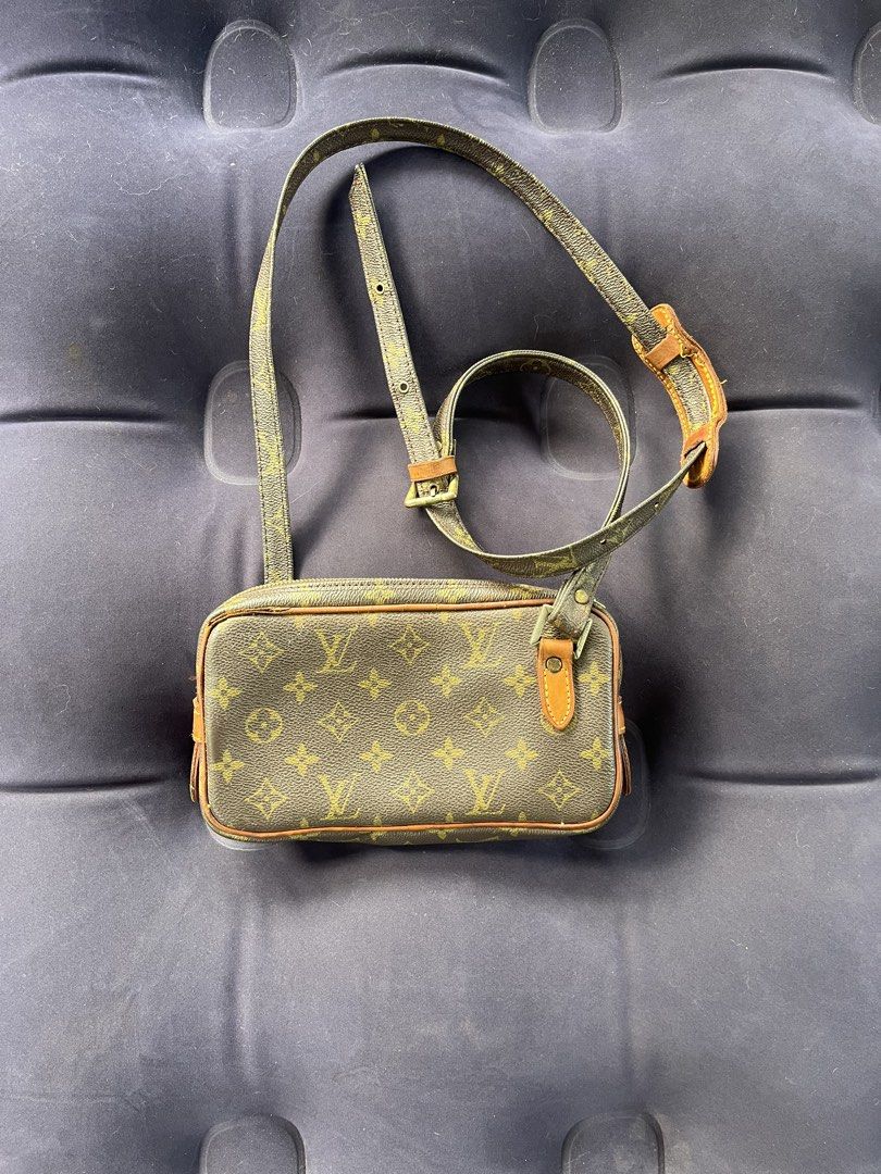 Louis Vuitton Monogram Trocadero Crossbody Bag (Category: Luxury Bags & Wallets) located in Tacloban City. Submitted by luxbag_phhh (Listing ID 1470226749, Image 1). Description: Louis Vuitton Monogram crossbody bag. Features an adjustable leather strap, gold-tone hardware, and a secure zip-around closure. Inside, you'll find a textured fabric lining with a handy leather slip pocket. Made in France with classic monogram canvas and vachetta trim. 