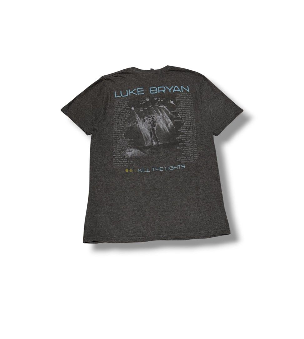 Luke Bryan “K*ll the Lights” Tour shirt (Category: Tshirts & Polo Shirts ) located in Bulacan. Submitted by sanjisthrift (Listing ID 1470314309, Image 2). Description: Size Medium Width 19 Length 26.5 Good Condition 9/10.