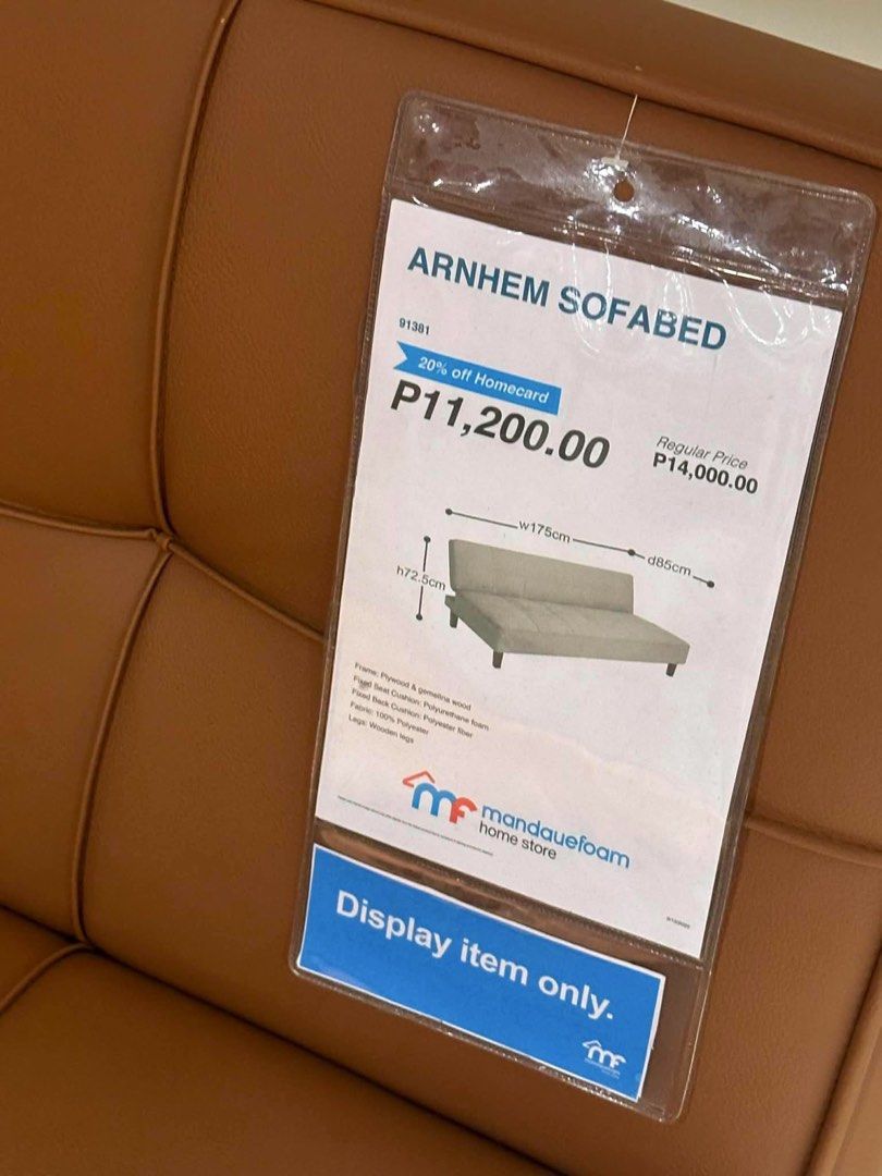 Mandaue Foam Arnhem Sofabed Brown (Category: Sofas) located in Las Pinas. Submitted by rnacuesta82097 (Listing ID 1470253786, Image 2). Description: please read description still negotiable for sure buyer 📣 FOR SALE! BIG L-SHAPED TABLE + SOFA BED Selling because we bought them but never got to use them! You’re welcome to check the items in person. 😊 🛋️ Sofa Bed: ₱7,800 🪑 Big L-Shaped Table: ₱6,500 🔥 BUNDLE DEAL: ₱12,900 ONLY! Get BOTH items 