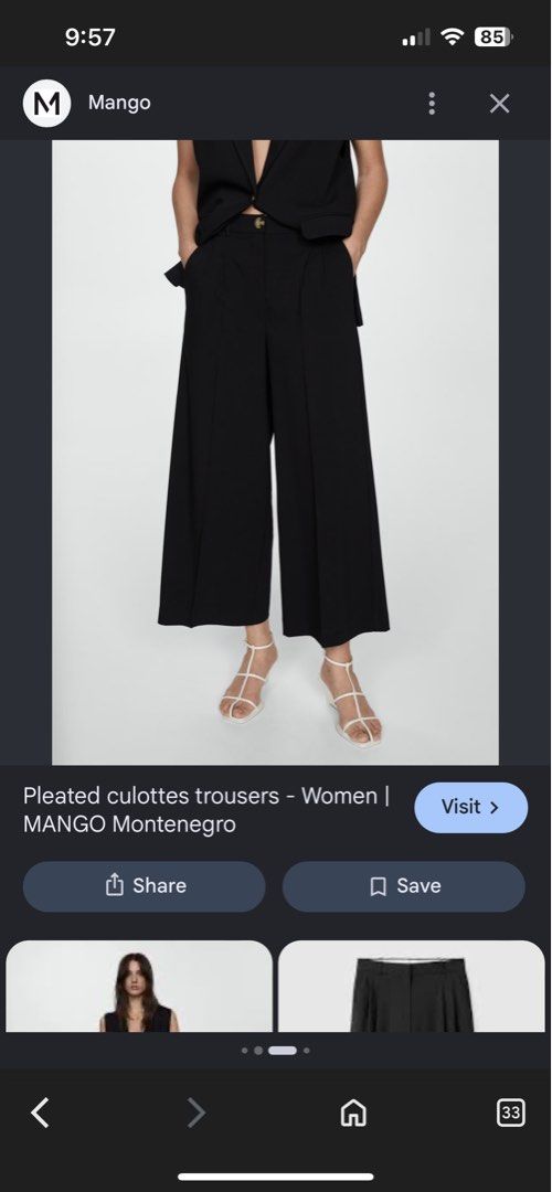 Mango Culottes Pants (Category: Other Bottoms) located in Dipolog. Submitted by krstnagnis98 (Listing ID 1470348062, Image 1). Description: Mango Culottes Pants Small Size 26 Authentic.