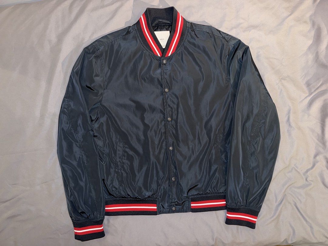 MANGO Man Black Bomber Jacket (Category: Coats, Jackets and Outerwear) located in Taguig. Submitted by j.lax. (Listing ID 1470330689, Image 1). Description: - Brand/Line: MNG Man Casual - Size M.