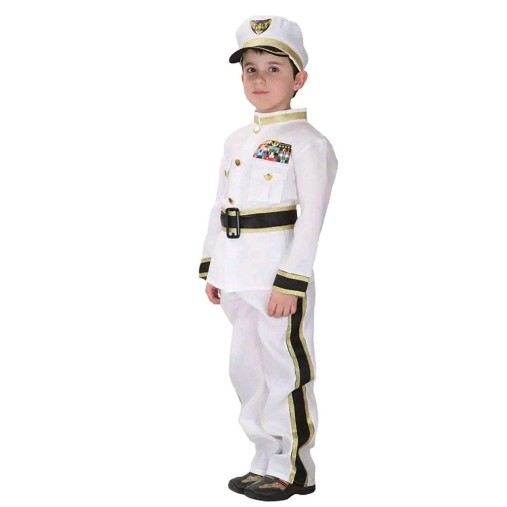 Marine Boy Custome For Kids (Category: Babies & Kids Fashion) located in Manila. Submitted by viashop02 (Listing ID 1470302920, Image 2). Description: Marine Boy Costume For Kids ✅ Included: Longsleeve,Hat,Belt Price: 850 ✅Size: (3-5yrs)(5-7yrs)(7-9yrs)(10-12yrs) 🛳️Actual photo is posted 🛳️ Made in Bangkok 🛳️ Good quality ✅Cash on delivery via lalamove.