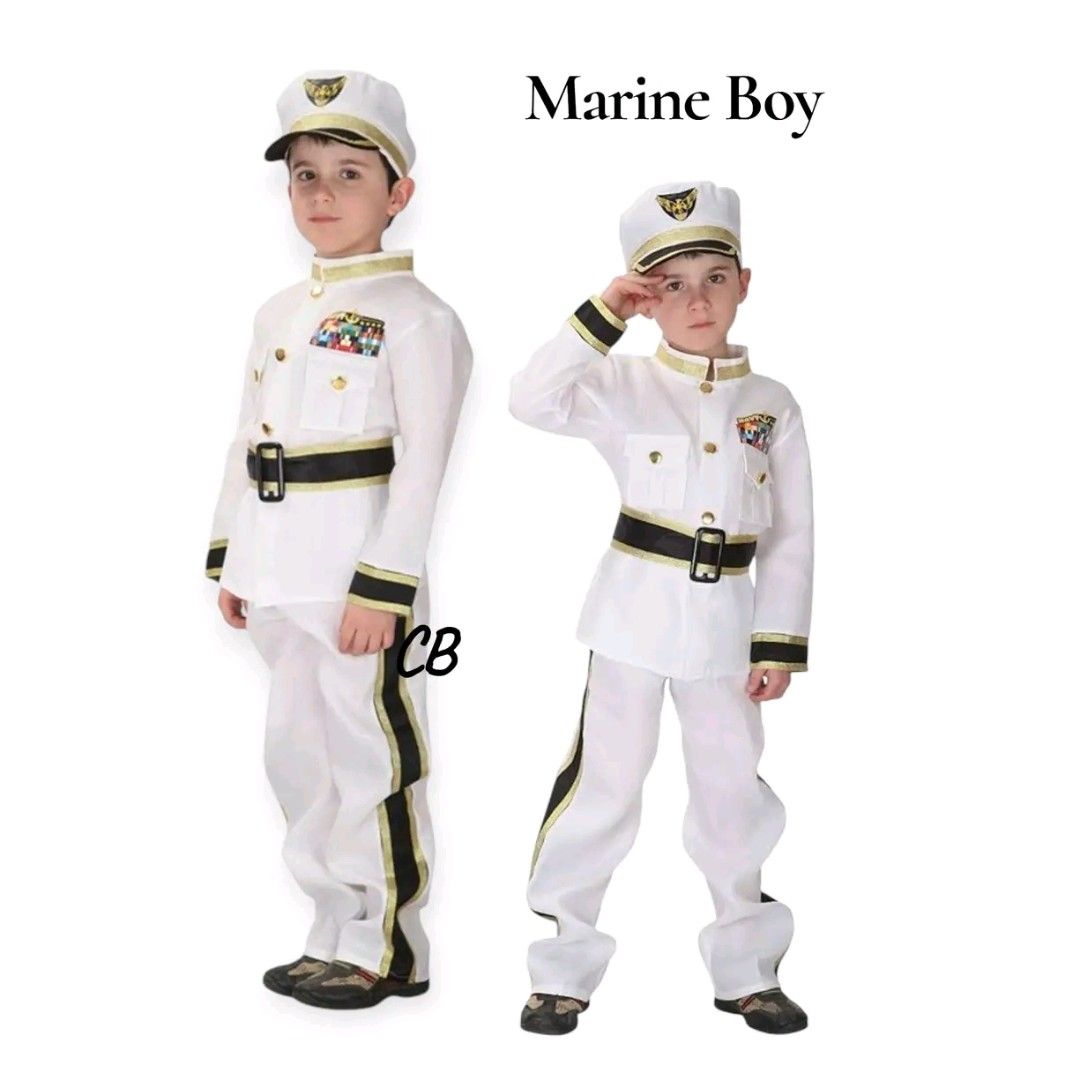 Marine Boy Custome For Kids (Category: Babies & Kids Fashion) located in Manila. Submitted by viashop02 (Listing ID 1470302920, Image 1). Description: Marine Boy Costume For Kids ✅ Included: Longsleeve,Hat,Belt Price: 850 ✅Size: (3-5yrs)(5-7yrs)(7-9yrs)(10-12yrs) 🛳️Actual photo is posted 🛳️ Made in Bangkok 🛳️ Good quality ✅Cash on delivery via lalamove.