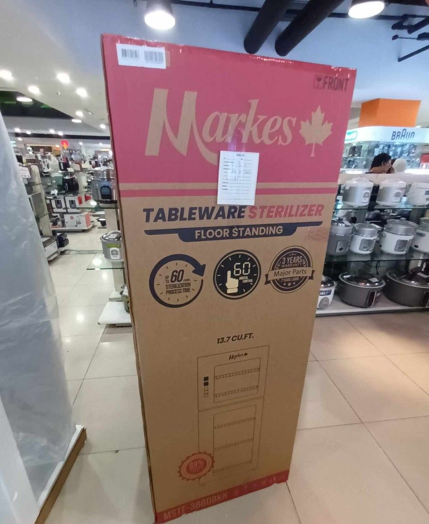 MARKES Dish Sterilizer (Category: Dishwasher) located in Makati City. Submitted by chuck_claros (Listing ID 1470310741, Image 3). Description: MARKES Dish Sterilizer Black Premium Design (Digital And Manual Type) ☑️Brand New Factory Sealed Unit With Official Sales Invoice And Warranty ◽(BLACK DIGITAL) 🔹 Premium Design🔹 3.1 cu.ft - Mstd 88dbkn - 7,590 4.5 cu.ft - Mstf 128dbkn - 8,590 5.6 cu.ft - Mstf 158dbkn - 8,990 6.6 cu.ft - Mstf 188dbkn - 9,