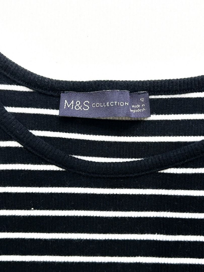 Marks and Spencer Striped Tshirt (Category: Shirts) located in Quezon City. Submitted by bdmc.clothing (Listing ID 1470253227, Image 3). Description: Brand: Marks and Spencer Type of Clothing: Shirt Size on tag: Medium Issues: None Condition: Like New Fabric: 95% cotton 5% Elasthane (Stretchable) Price: 300.