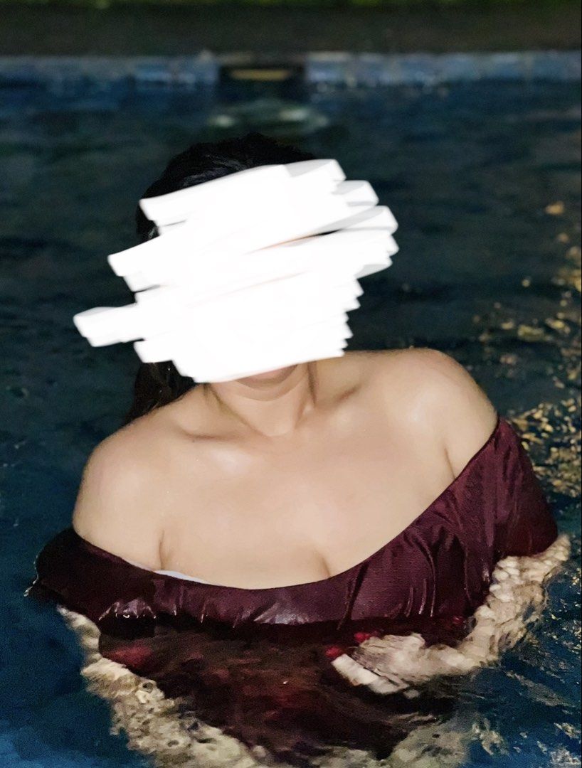Maroon Off-Shoulder Ruffle One-Piece Swimsuit (Category: Bikinis & Swimsuits) located in Quezon City. Submitted by srhmppyy (Listing ID 1470280585, Image 2). Description: Worn just once In pristine condition.