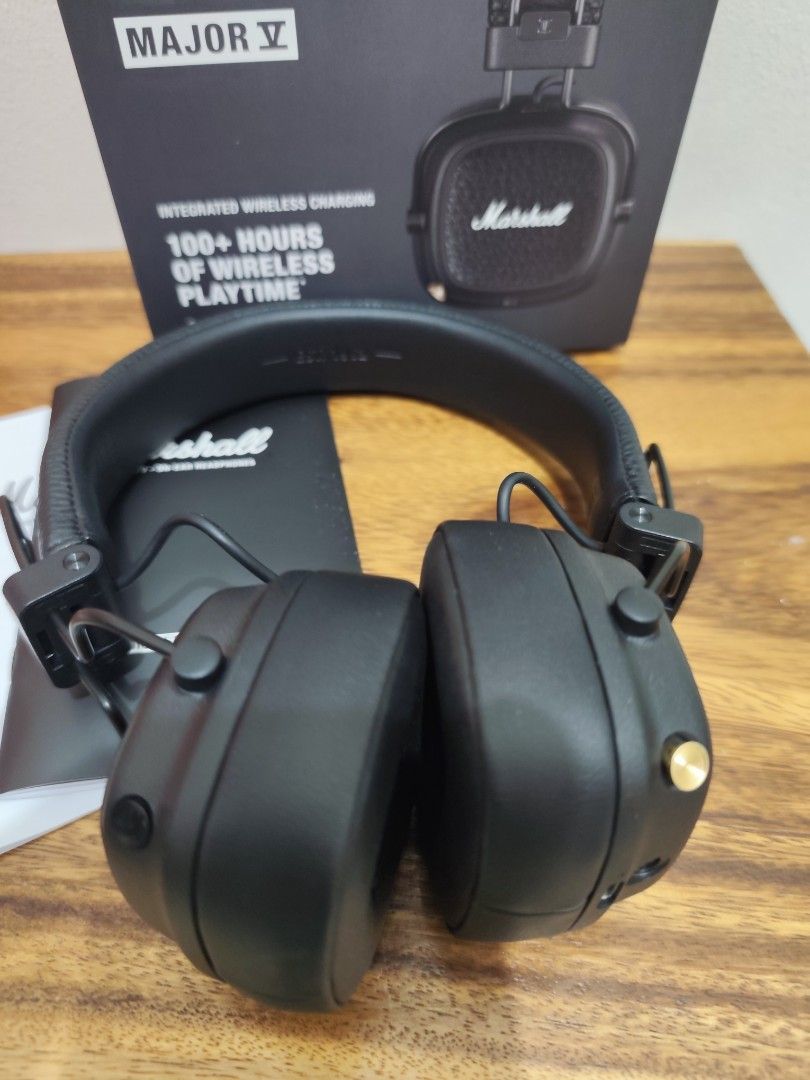Marshall Major V On-Ear Wireless Headphones Black (Category: Headphones & Headsets) located in Manila. Submitted by unicahija83 (Listing ID 1470237780, Image 3). Description: - Brand: Marshall Major V Wireless Headphones - Color: Classic Black - Condition: Like new, unboxed for photos only, never worn outside - Battery Life: Over 100 hours with wireless charging support - Sound & Design: Legendary Marshall sound quality and iconic rock aesthetic 