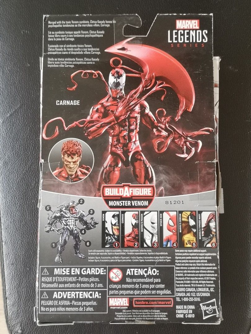 Marvel Legends Carnage (Category: Action & Battle Toys) located in Quezon City. Submitted by jotioco (Listing ID 1470189030, Image 2). Description: .