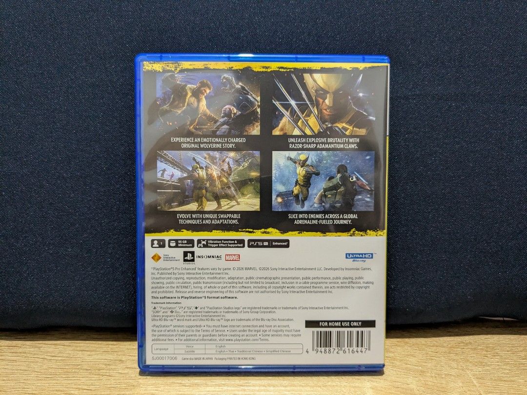 Marvel's Wolverine for PlayStation 5 (Category: CDs & DVDs) located in Quezon City. Submitted by supporturgoods (Listing ID 1470265652, Image 2). Description: For Sale: Marvel's Wolverine Bought Brand New on Release Day Works perfectly on my PS5 Fat Region 3 Asia Unused code for Pre-Order Bonus 2800 Pesos nalangs. SRP is 4190 Pesos Arayat Street, Mandaluyong City pickup or courier service of your choice.