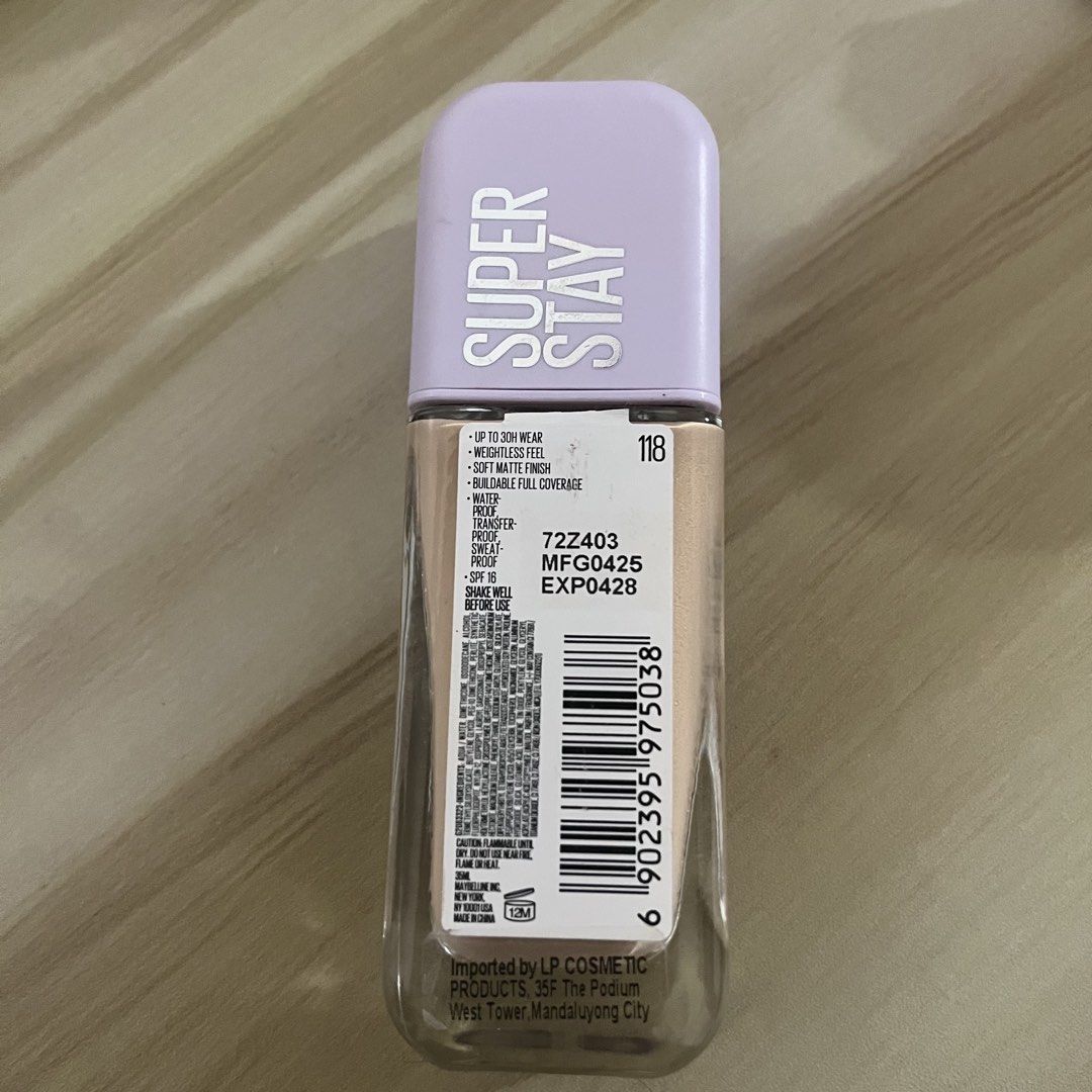 maybelline lumi matte foundation 118 (Category: Makeup) located in Marikina City. Submitted by jen.ni (Listing ID 1470321831, Image 2). Description: just swatched rfs: not my shade.