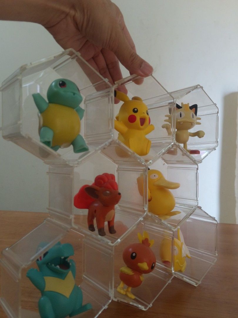 Snake Sale Display McDonald's Happy Meal Pokemon Figures with Hexagonal Display Case, Toys ...