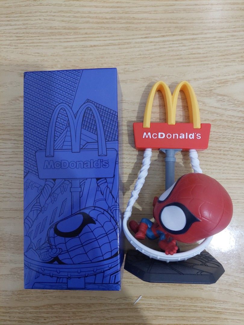 McDonalds Spider-Man Figure with Box (Category: Figurines & Statues) located in Cebu City. Submitted by supernico (Listing ID 1470175402, Image 2). Description: Selling McDonald's X Spiderman Brand New Day Collab Figurines. With Box 400 Each.