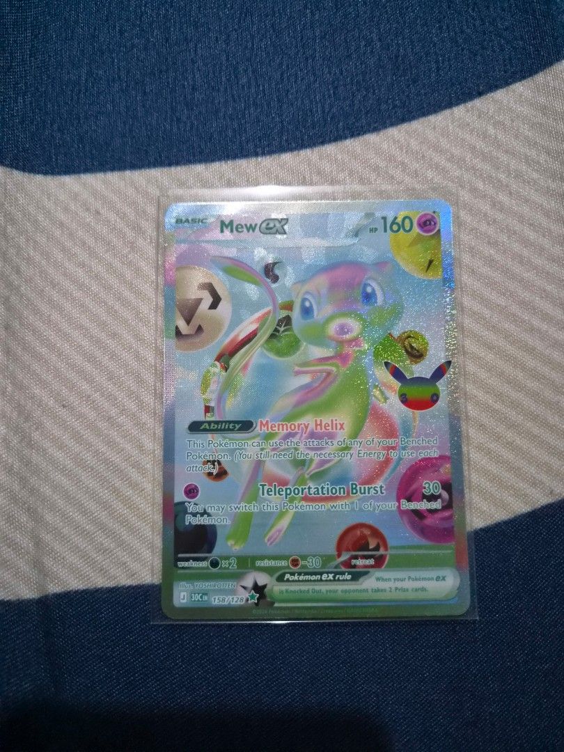 Mew 158/128, null Rare (Category: Raw Singles) located in Manila. Submitted by ferd1ehp (Listing ID 1470205932, Image 1). Description: Pokemon Run Mew Ex card and Charmander Lenticular.