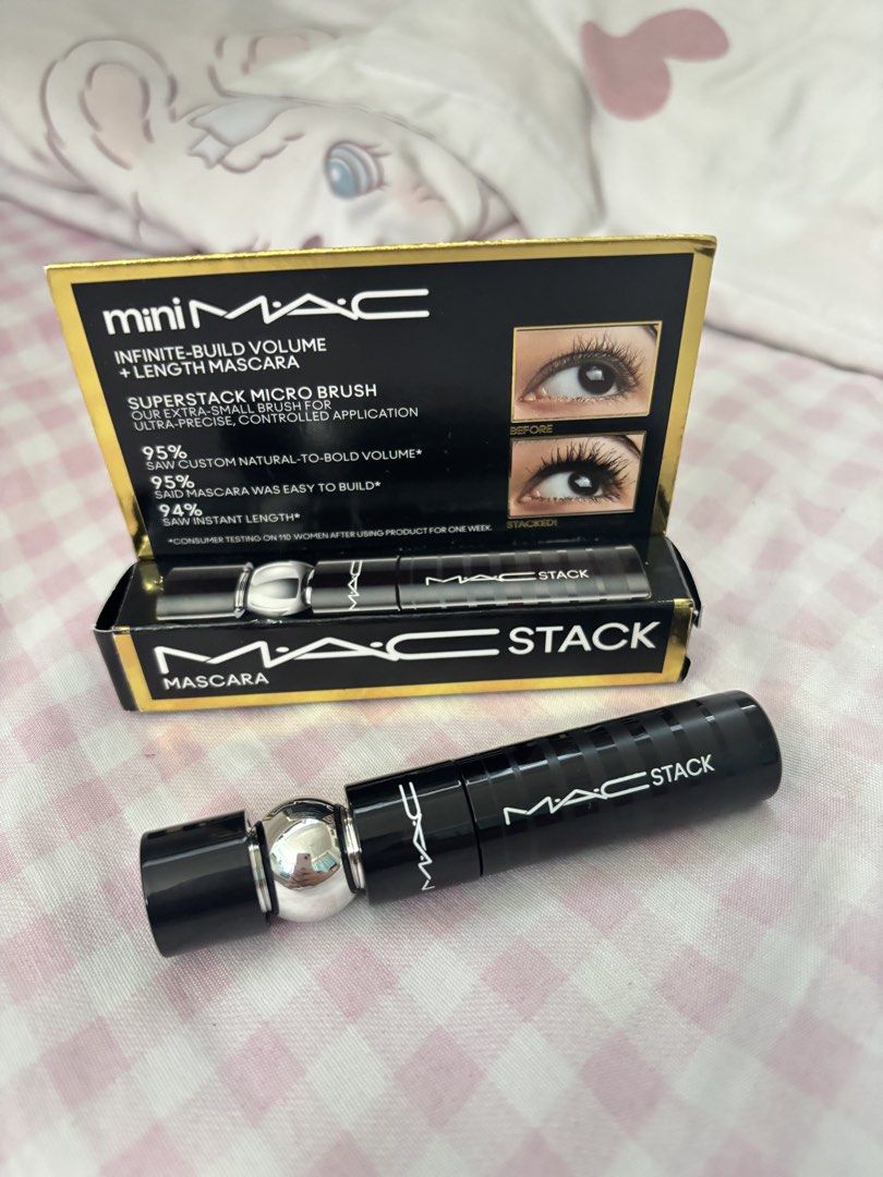 mini mac mascara in black 8ml (Category: Makeup) located in Manila. Submitted by iyahpreloved_ (Listing ID 1470186374, Image 1). Description: used once with box .