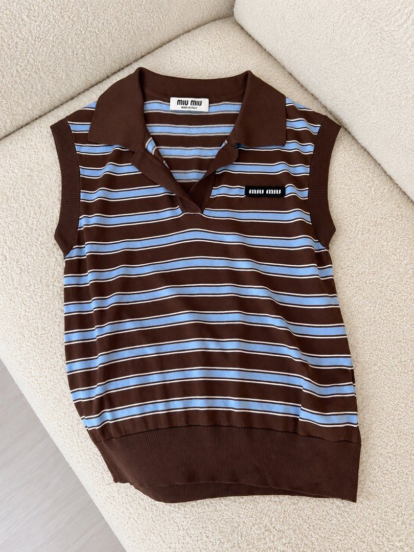 ⚜️Miu Miu - knit sleeveless top (Category: Luxury Apparel) located in Makati City. Submitted by 90sangel (Listing ID 1470158364, Image 3). Description: .