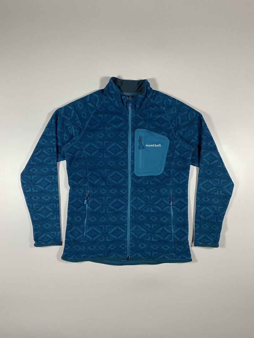 Montbell Climaplus100 Print Jacket Womens (Medium) (Category: Coats, Jackets and Outerwear) located in Porac. Submitted by pepasoutdooressentials (Listing ID 1470224294, Image 1). Description: Montbell Climaplus100 Print Jacket Womens (Medium) - Highly stretchy CLIMAPLUS 100 provides quick-drying properties, breathability and excellent warmth - Thumb hole brings coverage and warmth over the back of the hand Dimension Width: 18.5" Length: 25" Cond