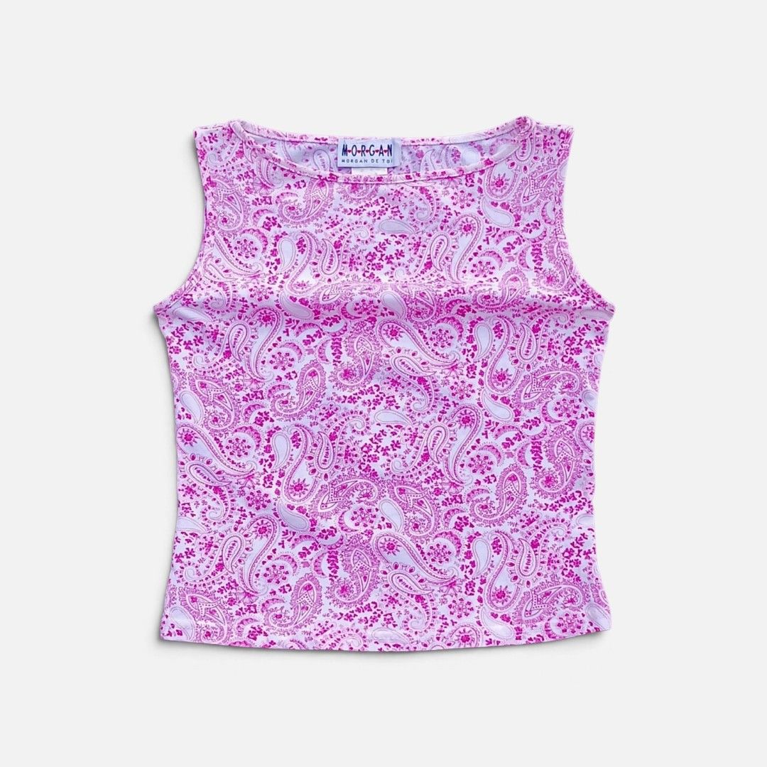 MORGAN DE TOI PAISLEY TOP (Category: Sleeveless) located in San Carlos City. Submitted by noynoy11 (Listing ID 1470273265, Image 1). Description: MORGAN DE TOI PAISLEY TOP✅ FITS XS 15.5-16 x 17.5 Like new - No issues 700 + Ship✅.