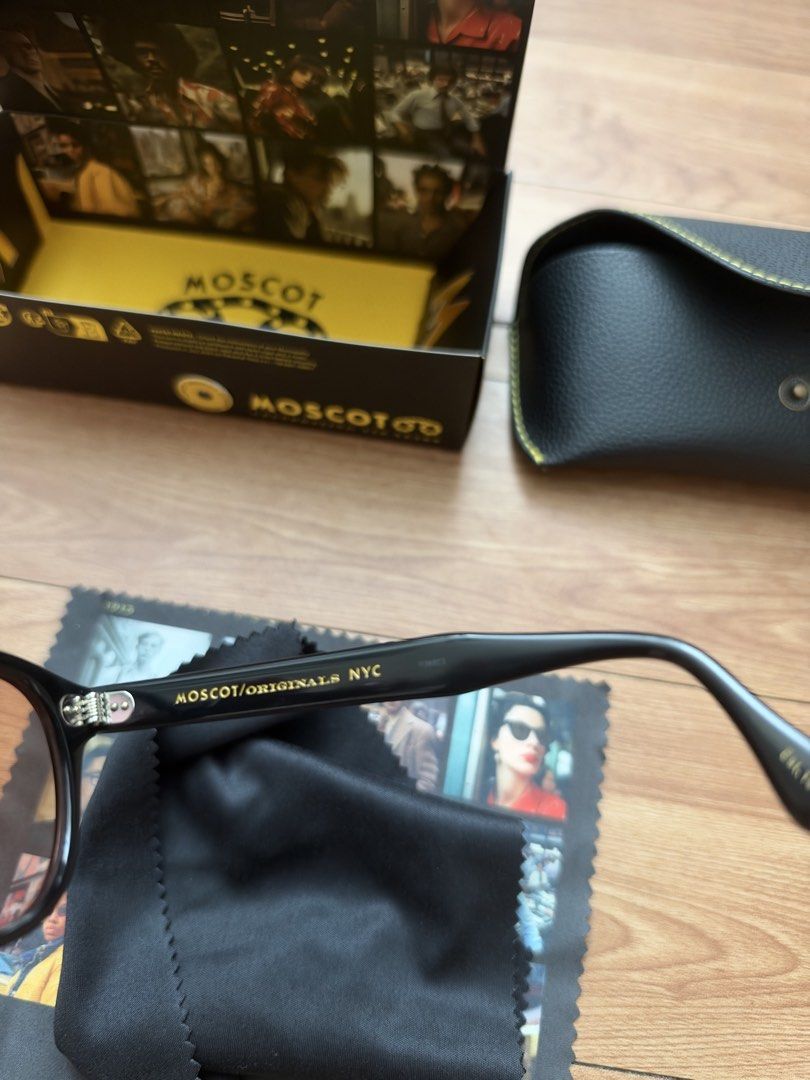 Moscot Lemtosh 49 with NY Rose Tint (Category: Sunglasses & Eyewear) located in Makati City. Submitted by muffinstuffins (Listing ID 1470181950, Image 2). Description: - purchased from LS Pascual 6 months ago - i can’t find receipt but this is guaranteed authentic - SRP 24k - Lenses: NY Rose-tinted - Size: 49-24-145 (printed on temple arm) - Inclusions: Branded hard leather case, special edition anniversary box, Moscot cleaning cloth, and LSPascu