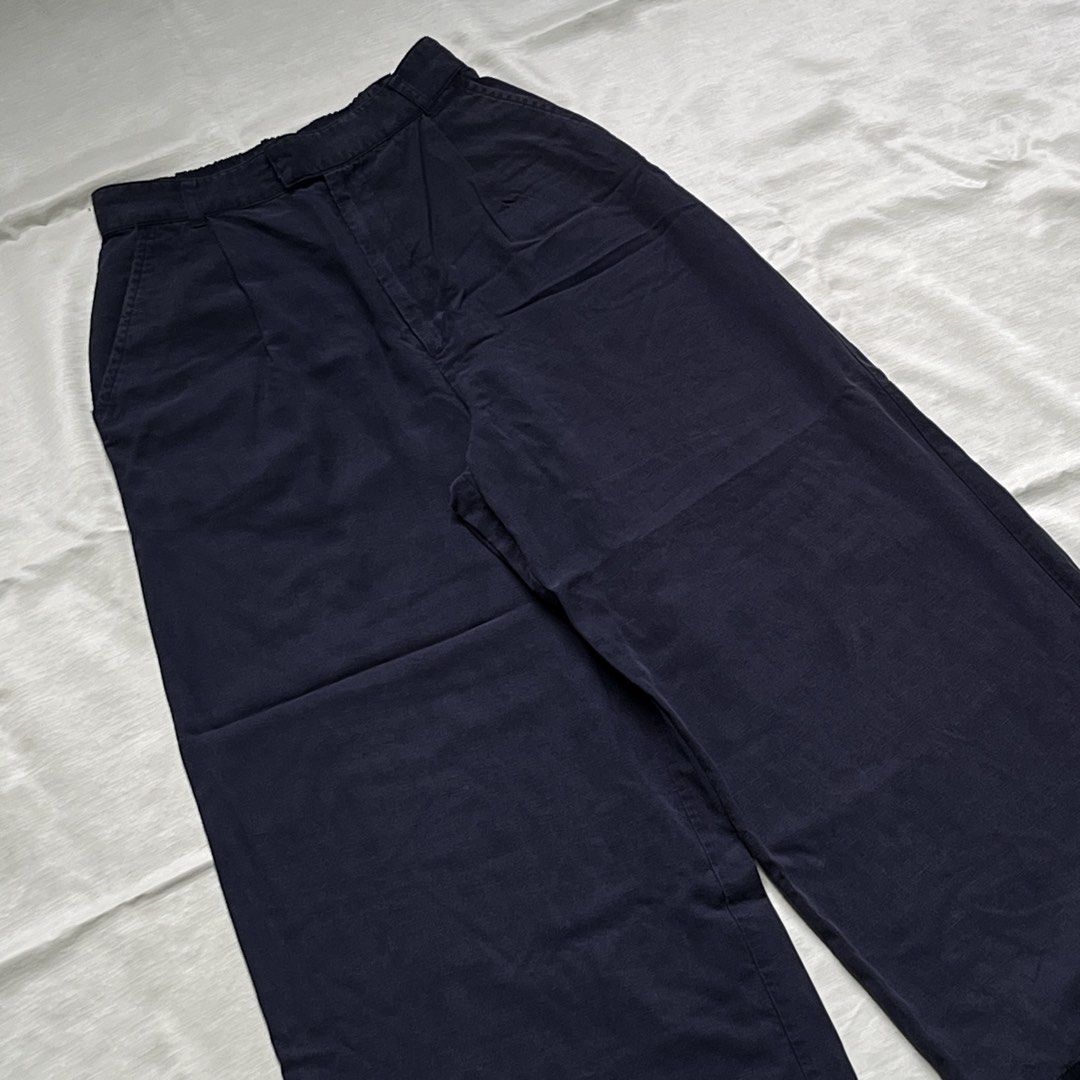 Moussy Black Wide Leg Pants (Category: Jeans) located in Dasmarinas. Submitted by minx203 (Listing ID 1470297830, Image 2). Description: - Brand: Moussy - Color: Classic Black - Material: 90% Lyocell, 10% Linen blend (soft & breathable) - Fit: Wide-leg with elastic waistband at the back for all-day comfort - Details: Front pleats, side pockets, and zip fly with button closure - Origin: Made in China - Perfect for: Office wear or chic casual outfi