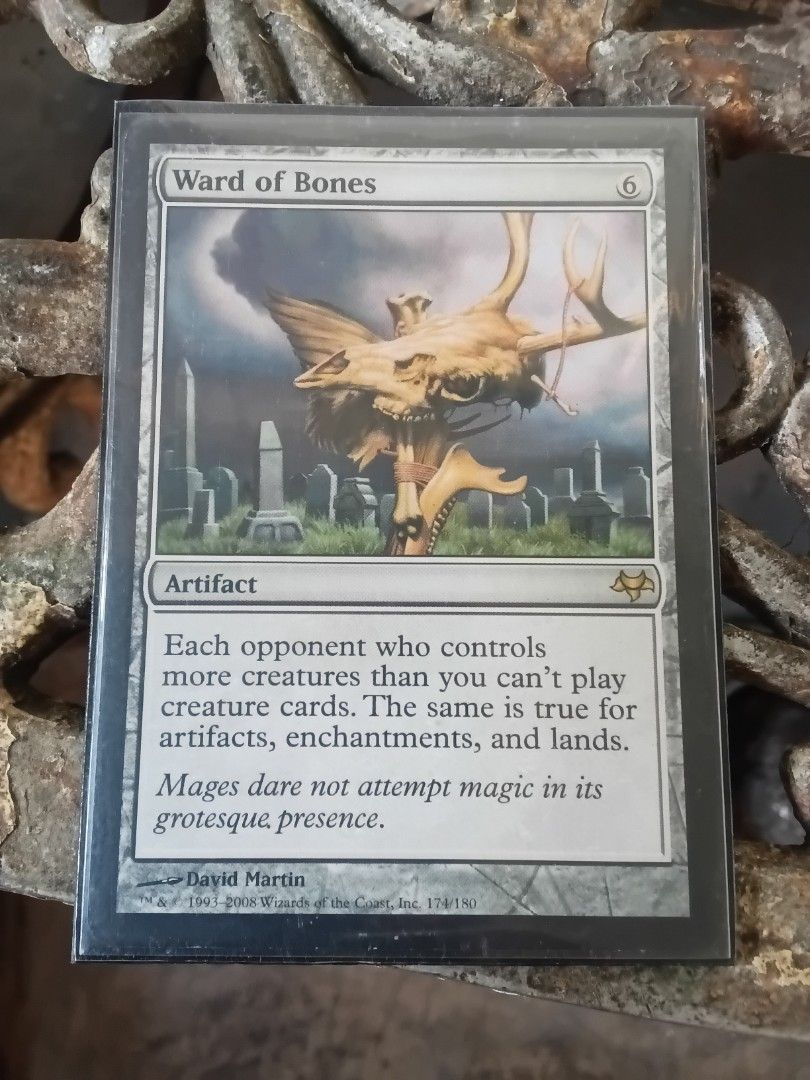 Mtg Ward of Bones (Category: Raw Singles) located in Quezon City. Submitted by fairviewstrides (Listing ID 1470267420, Image 2). Description: Mtg. Ward of Bones price: 2200 stax fairview location.