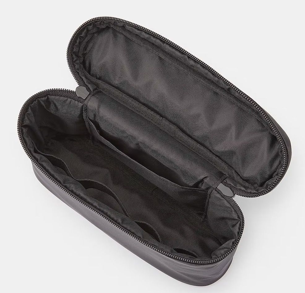 MUJI Nylon Pouch With Handle in Black (Category: Purses & Pouches) located in Pasig City. Submitted by shanemendozaa (Listing ID 1470344608, Image 2). Description: MUJI Nylon Pouch With Handle in Black Bought for 650 RFS: decluttering Size: Approx. 20.5 x 10.5 x 12.5 cm Photos 1-3 taken from their website; 4-5 actual photos. .
