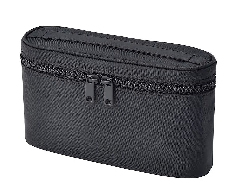 MUJI Nylon Pouch With Handle in Black (Category: Purses & Pouches) located in Pasig City. Submitted by shanemendozaa (Listing ID 1470344608, Image 1). Description: MUJI Nylon Pouch With Handle in Black Bought for 650 RFS: decluttering Size: Approx. 20.5 x 10.5 x 12.5 cm Photos 1-3 taken from their website; 4-5 actual photos. .