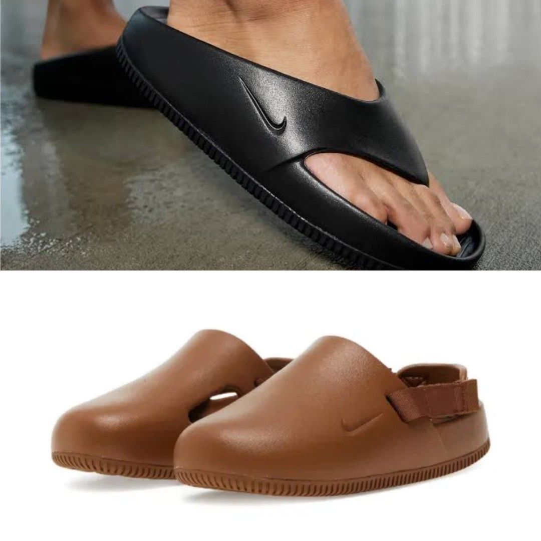 MULE NIKE (Category: Slippers & Slides) located in Manila. Submitted by sepjidawn (Listing ID 1470228364, Image 2). Description: MULE NIKE conditions: 9/10 and 8,5/10 size: both fit 8,5us / 26,5cm color: brown/black ⏹️PRICE; 299 (bundle na) 🟡sobrang gaan and comfy suotin 🟡yun brown is 1;1 c0py ÜÄ qu@lity maganda 🟡size 7 sa tag un brown pero both yan good fit sa size 8,5us men/26,5cm ang sukat ng paa ppde rin sa size 8 or 26cm atleast may allow
