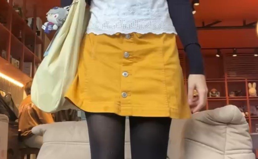 Mustard Yellow Button-Front Denim Skirt h&m (Category: Skirts) located in Quezon City. Submitted by marukido (Listing ID 1470334443, Image 1). Description: .