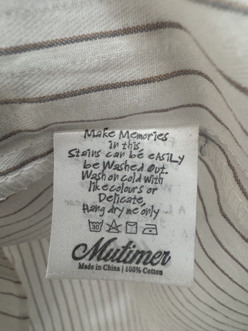 Mutimer Date Night Shirt (Category: Formal Shirts) located in Quezon City. Submitted by youngchow2026 (Listing ID 1470162418, Image 3). Description: 2,500 Size Small (Fits True to size) Condition: 10/10 (Fitted Only) Bought from Mutimer Melbourne Description: - Slightly Cropped, Boxy Fit - 100% Cotton - Light Blue & Brown Pinstripe - Front Chest Pocket RFS: Impulse purchase, ended up not being used. Location: SJDM Bulacan / North Caloocan Message