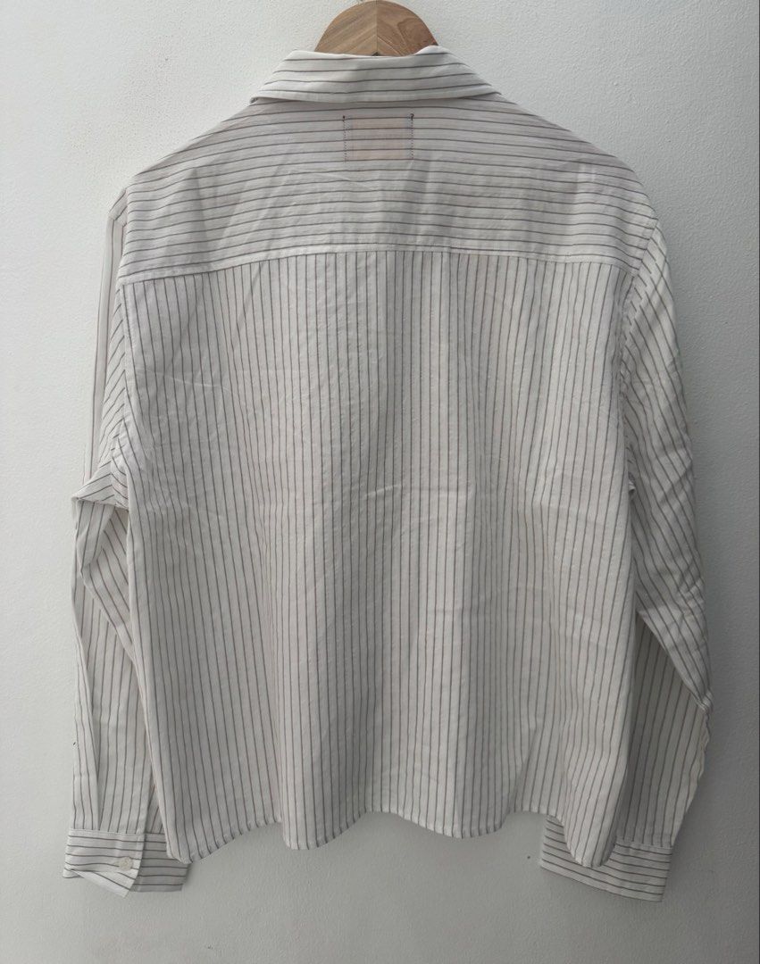 Mutimer Date Night Shirt (Category: Formal Shirts) located in Quezon City. Submitted by youngchow2026 (Listing ID 1470162418, Image 2). Description: 2,500 Size Small (Fits True to size) Condition: 10/10 (Fitted Only) Bought from Mutimer Melbourne Description: - Slightly Cropped, Boxy Fit - 100% Cotton - Light Blue & Brown Pinstripe - Front Chest Pocket RFS: Impulse purchase, ended up not being used. Location: SJDM Bulacan / North Caloocan Message