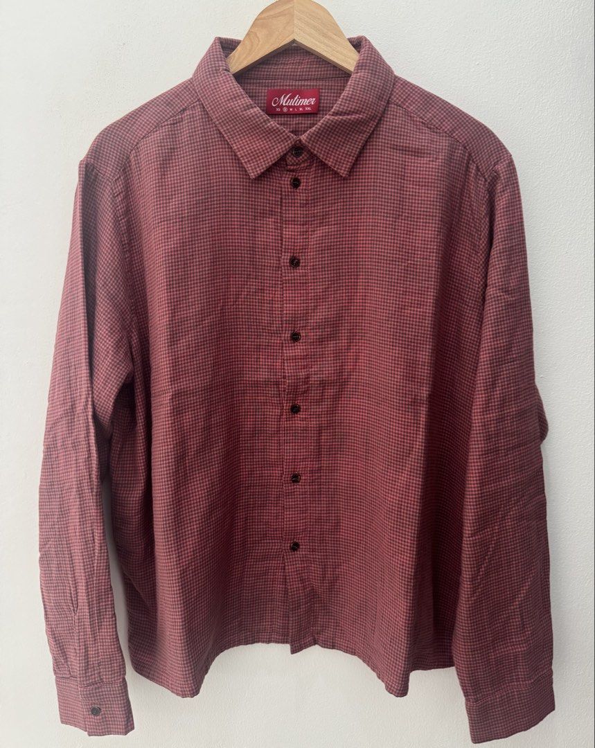 Mutimer Found Shirt (Category: Formal Shirts) located in Quezon City. Submitted by youngchow2026 (Listing ID 1470162614, Image 1). Description: 2,500 Size Small (Fits True to size) Condition: 10/10 (Fitted Only) Bought from Mutimer Melbourne Description: - Relaxed fit - 100% Cotton - Red & Black Plaid - Faux Tortoise Shell buttons RFS: Impulse purchase, ended up not being used. Location: SJDM Bulacan / North Caloocan Message if interested..