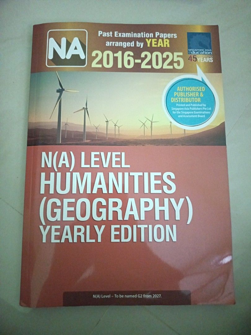 N(A) Level Humanities Geography Yearly Edition 2016-2025, Hobbies ...