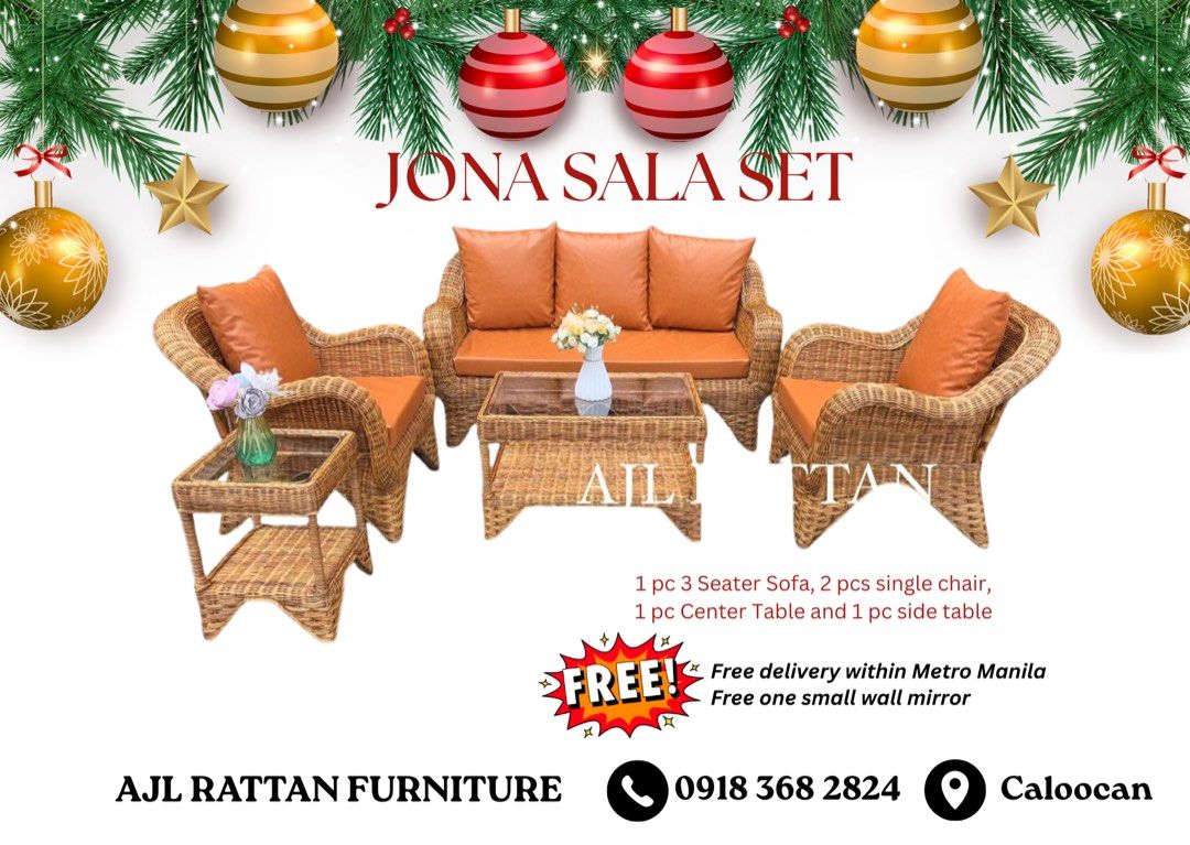 Native Rattan Jona Sala Set (Category: Sofas) located in Caloocan City. Submitted by ajlrattan (Listing ID 1470217724, Image 1). Description: .