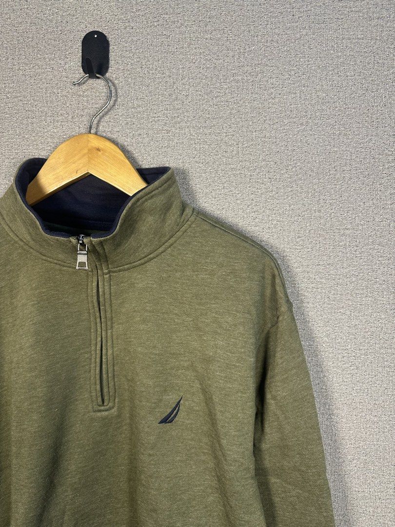 NAUTICA QUARTER ZIP SWEATER (Category: Coats, Jackets and Outerwear) located in Rizal. Submitted by jamesthrift (Listing ID 1470165298, Image 2). Description: NAUTICA QUARTER ZIP SWEATER Size : XL Dimes: -width 25 -length 29 Condition: Excellent Color Rate: 9.5 Issue: none 🏷️399+sf.