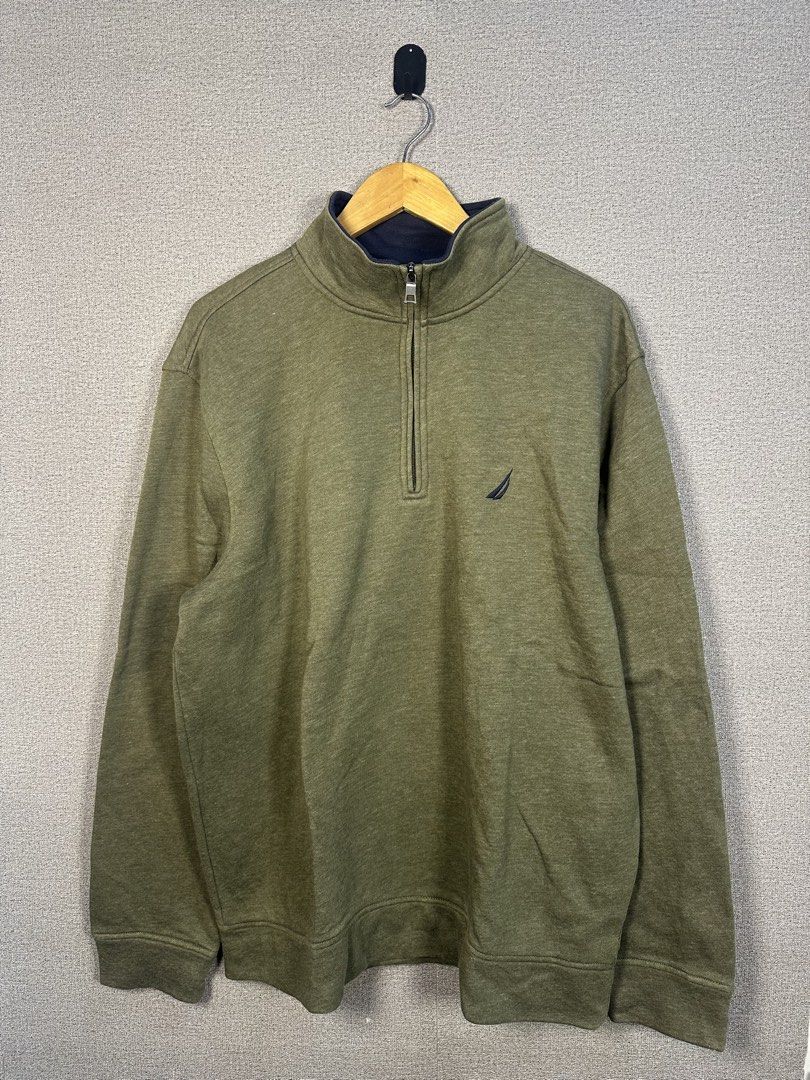 NAUTICA QUARTER ZIP SWEATER (Category: Coats, Jackets and Outerwear) located in Rizal. Submitted by jamesthrift (Listing ID 1470165298, Image 1). Description: NAUTICA QUARTER ZIP SWEATER Size : XL Dimes: -width 25 -length 29 Condition: Excellent Color Rate: 9.5 Issue: none 🏷️399+sf.
