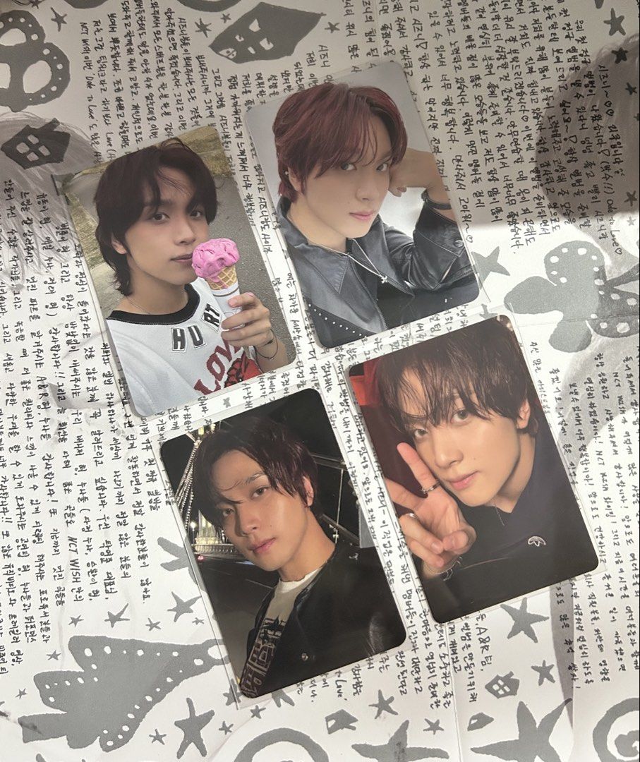 NCT Haechan ‘Taste’ Photocard Set (Category: K-Wave Merchandise) located in Pasig City. Submitted by yushimycat (Listing ID 1470145948, Image 1). Description: please read: ⭑ Selling as set only ⭑ Own pulls from albums ⭑ Will send video condition thru dm ⭑ rfs: minimizing collection dop: payo or 3 days w 50% nrdp mop: gcash, maribank mod: direct jnt, sdd ( within metro manila / pasig onli ) .