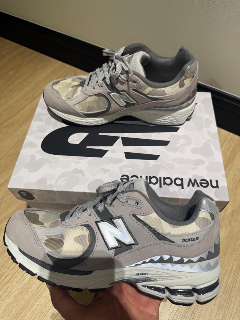 New Balance 2002R x Bape (Grey), Men's Fashion, Footwear, Sneakers on ...