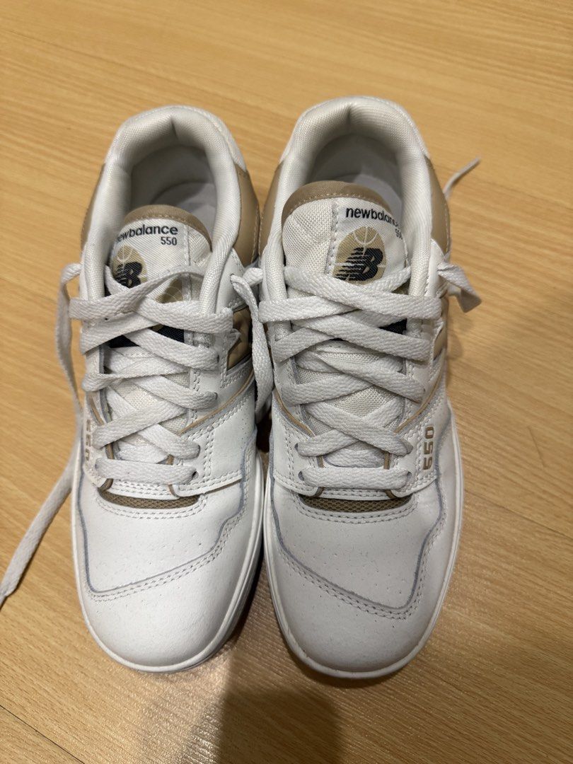 New Balance 550 — White & Beige (Category: Sneakers & Footwear) located in Pasig City. Submitted by kristenfinds (Listing ID 1470309709, Image 2). Description: Message for more details. 🤍.