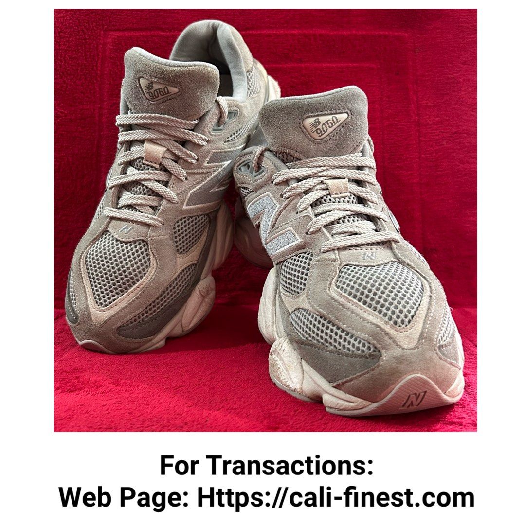 New Balance 9060 “Slate Grey / Raincloud” sneakers (Category: Casual Shoes) located in Pasig City. Submitted by califinestcollectibles (Listing ID 1470212799, Image 1). Description: New Balance 9060 “Slate Grey / Raincloud” sneakers S#0045 US: 10 men / 11.5 women UK: 9.5 EUR: 44 CM: 28 W/ issue ( scratch ) • Actual and detailed photos are already posted—kindly check all photos. • When-worn photos are not provided due to sanitary reasons. • All it