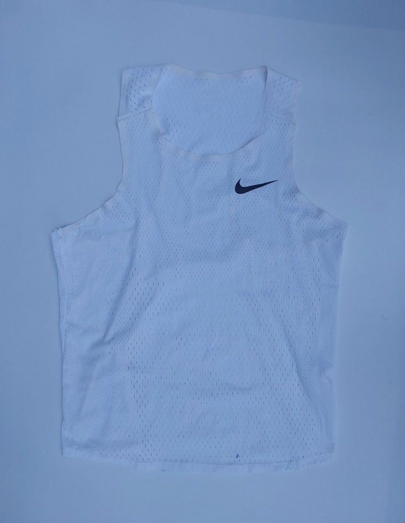 Nike Aeroswift Running Singlet (Category: Activewear) located in Cabuyao City. Submitted by runsapparelthrifted17 (Listing ID 1470187758, Image 1). Description: Nike Aeroswift Running Singlet White Tag: Medium Actual measurement: Bust/Chest - 19 inches Length - 25 inches Excellent Condition: 7/10 Php1400+shipping fee Mode of payment: Via Gcash/Maya or BPI Message us for more details and transactions Thank you so much and stay safe 🙏☺️❤️ Loc: Cab