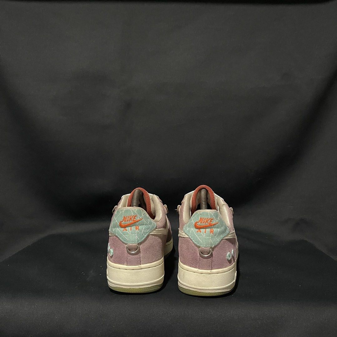 Nike Air Force 1 Low Shapeless Formless Limitless Jade (Category: Sneakers) located in Bulacan. Submitted by ogieeee (Listing ID 1470231242, Image 3). Description: - Model: Nike Air Force 1 Low 'Shapeless, Formless, Limitless' Jade - Size: Women's US 9 / Men's US 8 - Design: Pink and green suede panels with quilted side details - Soles: Translucent outsoles with white laces - Condition: Clean uppers and soles, minimal signs of wear - Style: Great