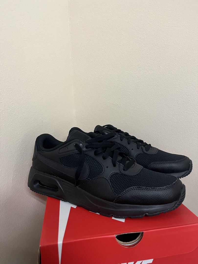Nike Air Max Excee Triple Black Size US 11.5 (Category: Sneakers) located in Manila. Submitted by ayla24 (Listing ID 1470294394, Image 1). Description: - Brand: Nike Air Max Excee - Colorway: All Black - Size: US 11.5 / UK 10.5 / EUR 45.5 - Condition: Brand new, unworn, fresh out of the box - Inclusions: Original tag and box intact - Materials: Mesh and leather upper with visible Air unit in the heel - Status: Clean pair, ready to wear.